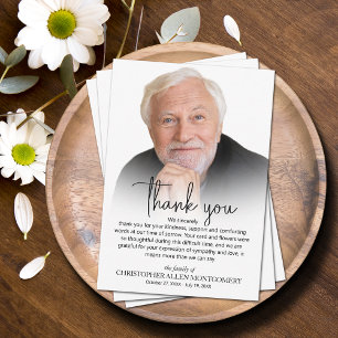 Celebration of Life Photo Funeral Thank You Card