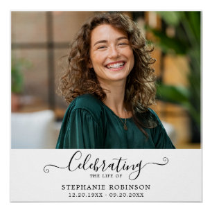 Celebration of Life Photo Funeral Welcome  Poster