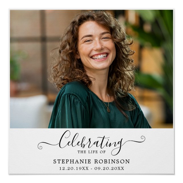 Celebration of Life Photo Funeral Welcome  Poster (Front)