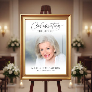 Celebration of Life Photo Funeral Welcome Sign