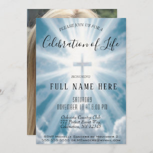 Celebration of Life - Photo Memorial Invitation