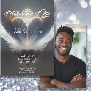 Celebration of Life - Photo Memorial Invitation