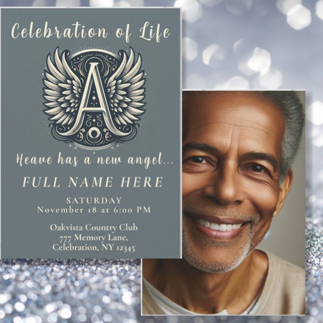 Celebration of Life - Photo Memorial Invitation (Creator Uploaded)