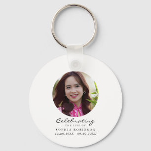 Celebration of Life Photo Memorial Keepsake Key Ring