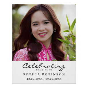 Celebration of Life Photo Memorial Keepsake Poster