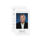 Celebration of Life Photo Memorial Prayer Card