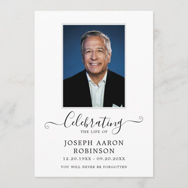 Celebration of Life Photo Order of Service Program (Front)