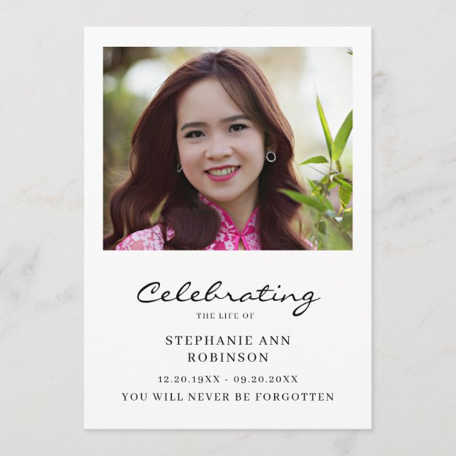 Celebration of Life Photo Order of Service Program (Front)