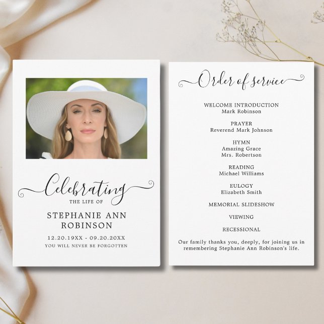 Celebration of Life Photo Order of Service Program (Creator Uploaded)