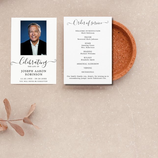 Celebration of Life Photo Order of Service Program (Creator Uploaded)