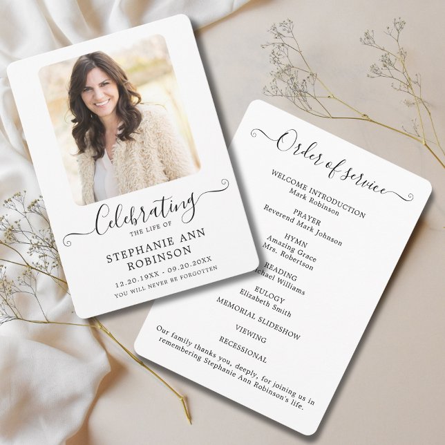 Celebration of Life Photo Order of Service Program (Creator Uploaded)