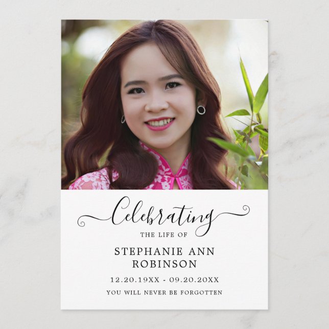 Celebration of Life Photo Order of Service Program (Front)