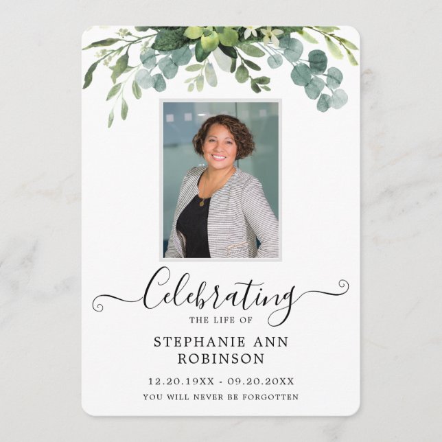 Celebration of Life Photo Order of Service Program (Front)