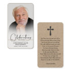 Celebration of Life Photo Prayer Card