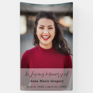 Celebration of Life Photo Simple Memorial Funeral Banner