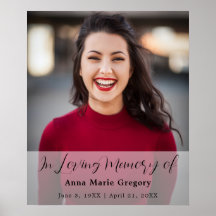 Celebration of Life Photo Simple Memorial Funeral