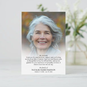 Celebration of Life Photo  Thank You Card