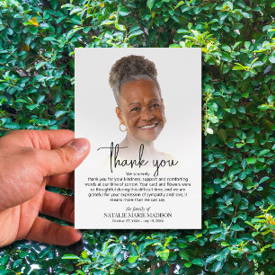 Celebration of Life Photo  Thank You Card