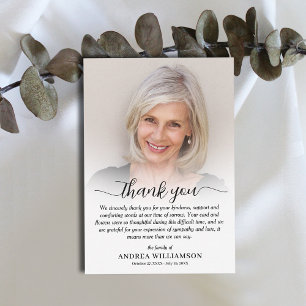 Celebration of Life Photo  Thank You Card