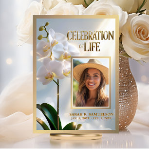 Celebration of Life Prayer Thank You Orchids Card