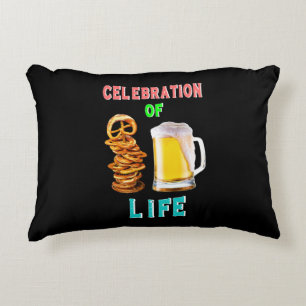Celebration Of Life Pretzel Volksfest Oktoberfest Decorative Cushion