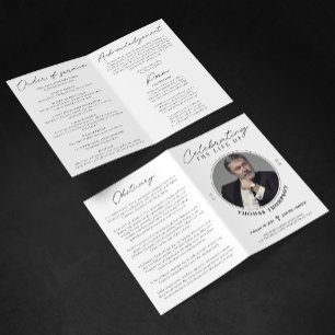 Celebration of Life Program Memorial Service Photo