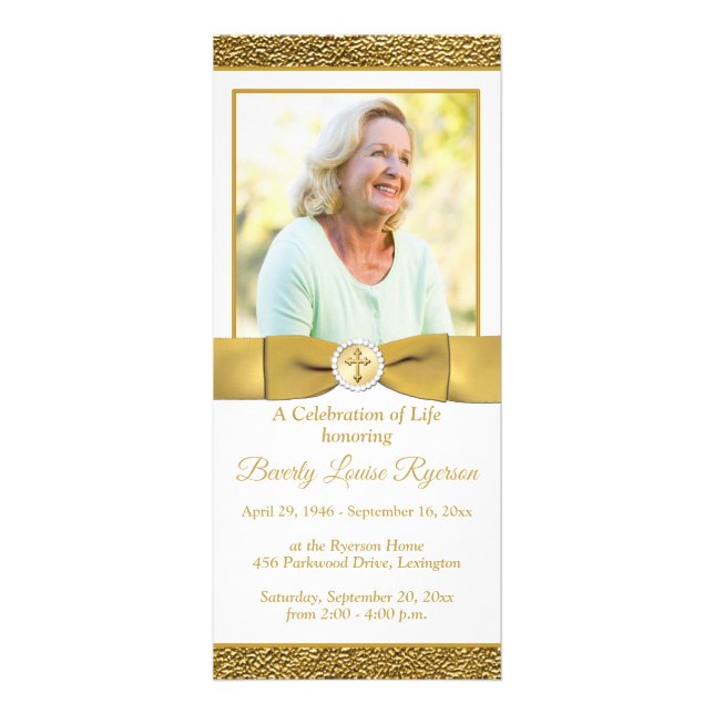 Celebration of Life Program with Photo Rack Card (Front)