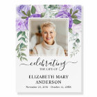 Celebration of Life Purple Floral Photo