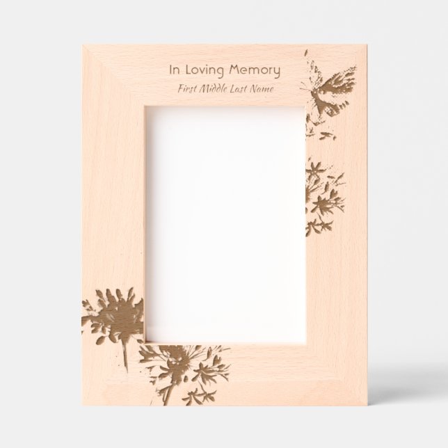 Celebration of Life Remembrance Butterfly Etched Frames (Front)