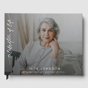 Celebration of Life Remembrance Photo Funeral  Guest Book