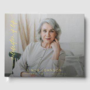 Celebration of Life Remembrance Photo Funeral  Guest Book