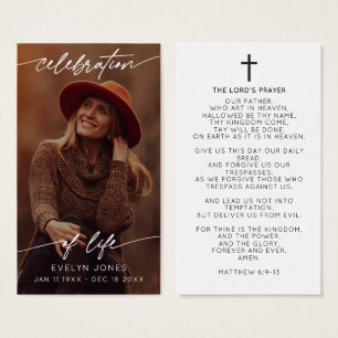 Celebration of Life Script Funeral Photo Prayer