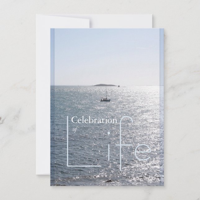 Celebration of Life Seascape 2 Invitation (Front)