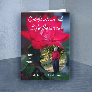 Celebration of Life & Service Agenda Bulletin Card