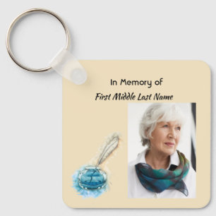 Celebration of Life Service Feather Pen Key Ring