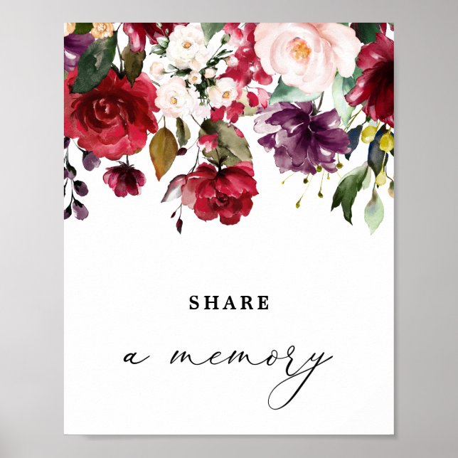 Celebration Of Life Share A Memory Sign (Front)