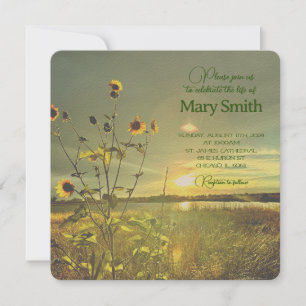 Celebration of Life - Sunflowers Invitation