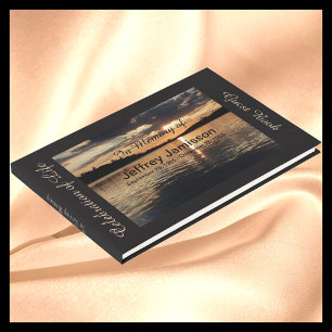Celebration of Life, Sunset at Lake, Name, Guest Book