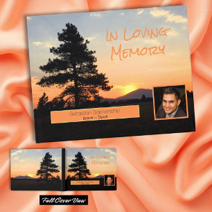 Celebration of Life Tranquil Sunset Custom Photo  Guest Book