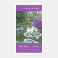 Celebration of Life Tropical Scene Purple Flowers