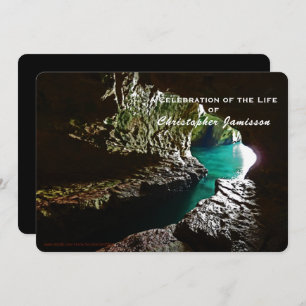 Celebration of Life, Turquoise Water Invitation