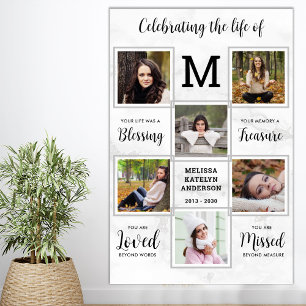 Celebration of Life Unique Photo Memorial Funeral  Poster