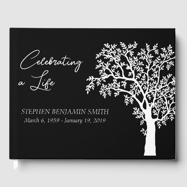 Celebration of Life White Tree   Guest Book (Front)