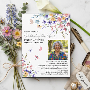 Celebration Of Life Wildflowers Photo Postcard