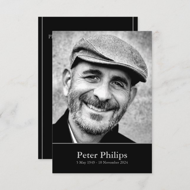 Celebration of Life with Photo 1 Custom Invitation (Front/Back)