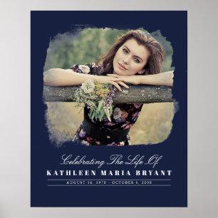 Celebration Of Life with Photo Funeral Ceremony Po Poster