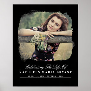 Celebration Of Life with Photo Funeral Ceremony Poster