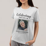 Celebration Of Life With Photo Memorial T-Shirt<br><div class="desc">Wear a special photo Celebration of Life shirt to honor the departed. Add a photo and a special message.</div>
