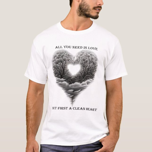 CELEBRATION OF SAN VALANTIN DAY. CLEAN HEART T-Shirt (Front)