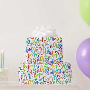 Celebration (on white) wrapping paper